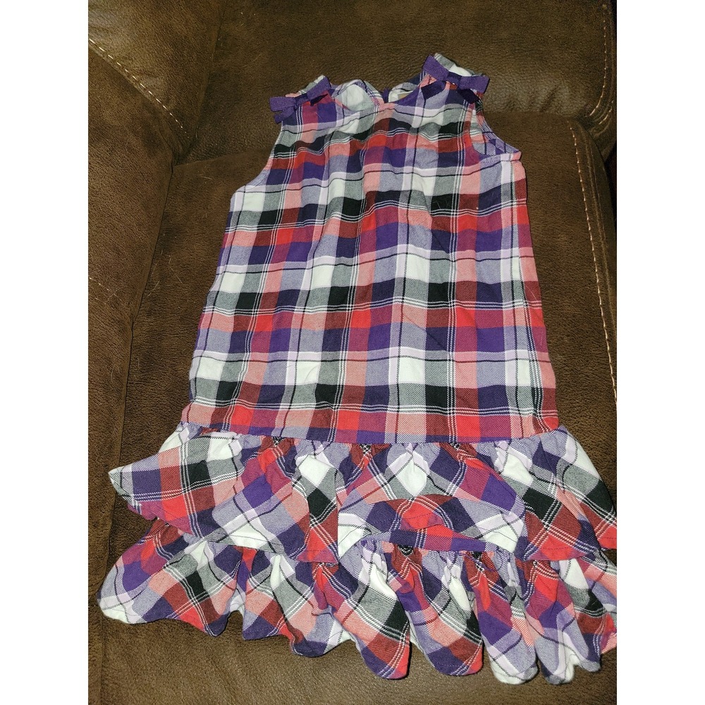 Gymboree winter penguin plaid dress size 9